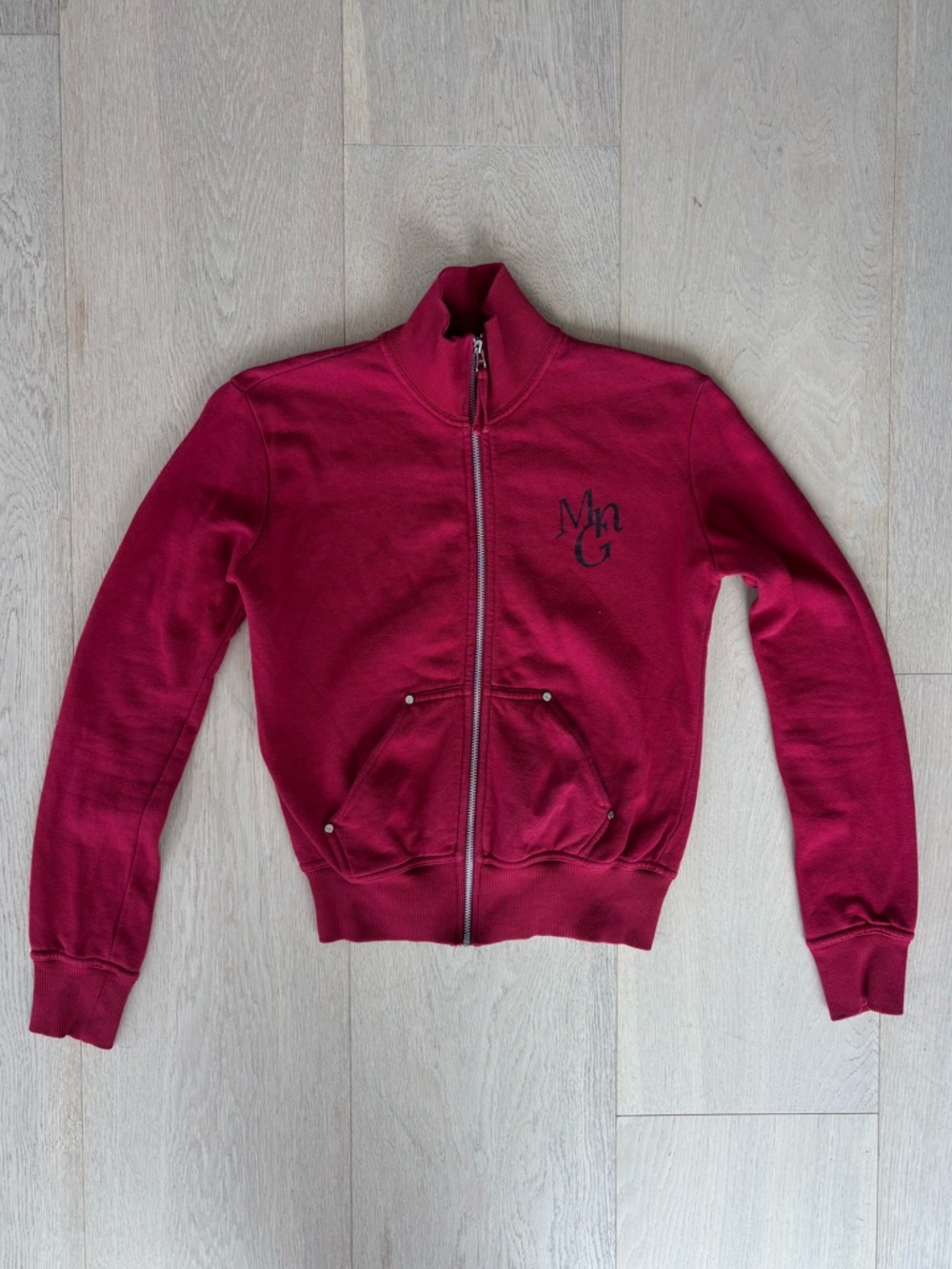 Mango y2k Red Zip-Up Jacket